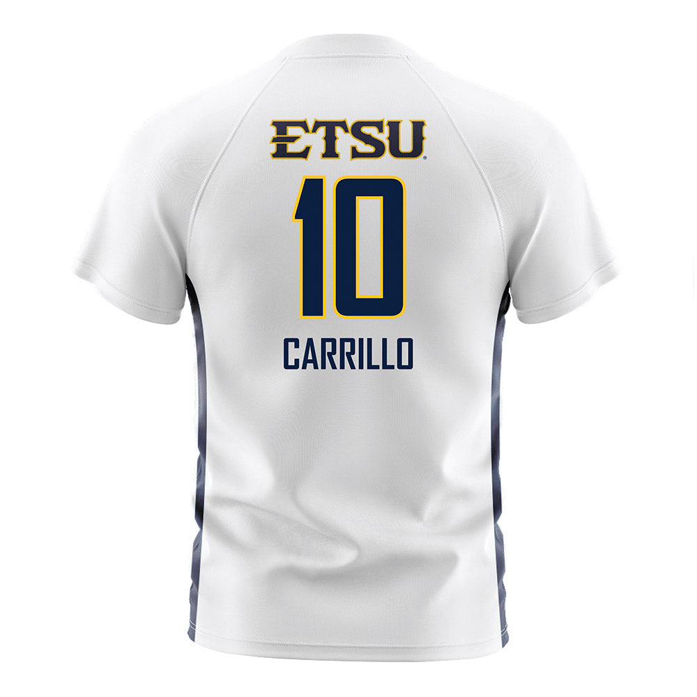 East Tennessee State - NCAA Men's Soccer : Jaime Carrillo - White Soccer Jersey-1