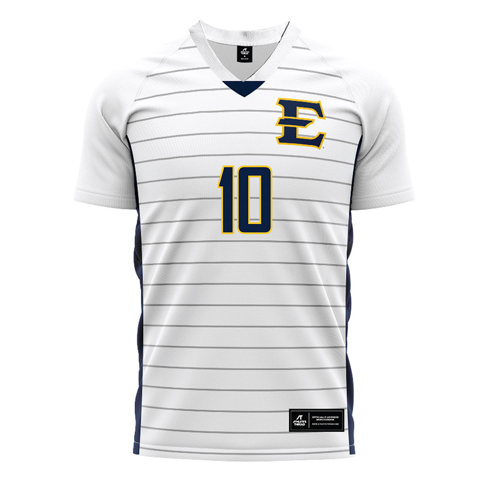 East Tennessee State - NCAA Men's Soccer : Jaime Carrillo - White Soccer Jersey-0