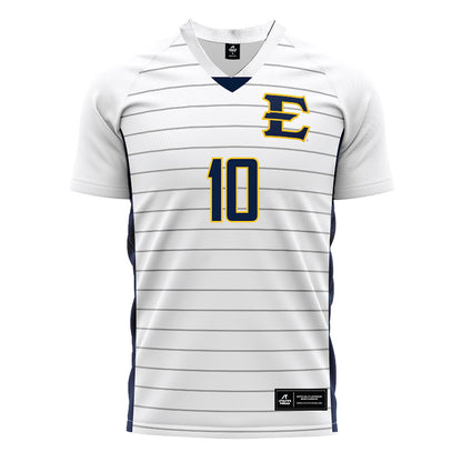 East Tennessee State - NCAA Men's Soccer : Jaime Carrillo - White Soccer Jersey-0