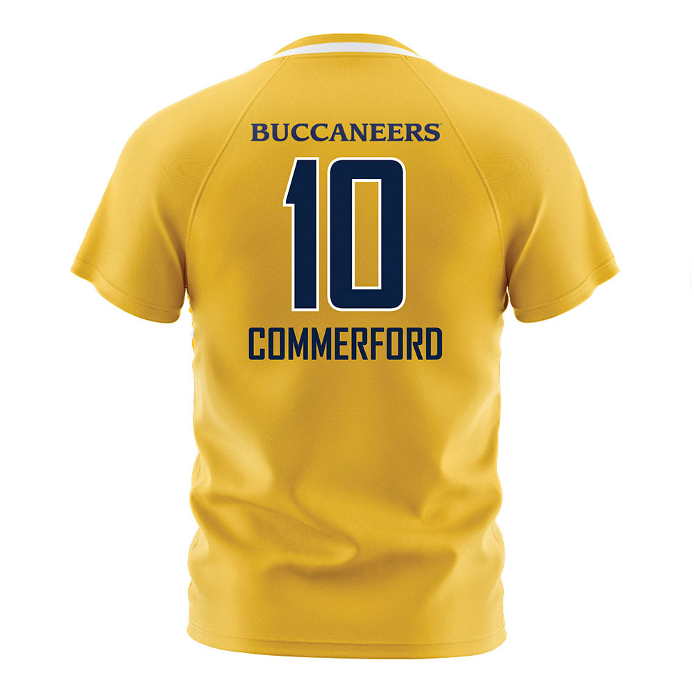 East Tennessee State - NCAA Women's Soccer : Sadie Commerford - Gold and White Soccer Jersey-1