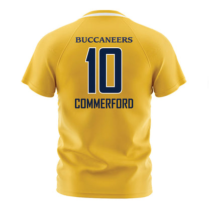 East Tennessee State - NCAA Women's Soccer : Sadie Commerford - Gold and White Soccer Jersey-1