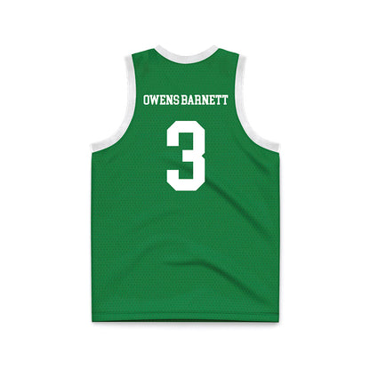 North Texas - NCAA Women's Basketball : Jazzy Owens Barnett - Green Basketball Jersey-1