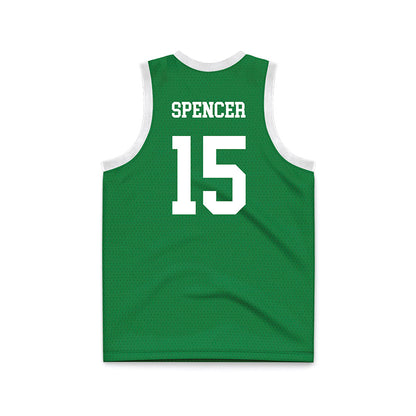 North Texas - NCAA Women's Basketball : Cherie Spencer - Green Basketball Jersey-1