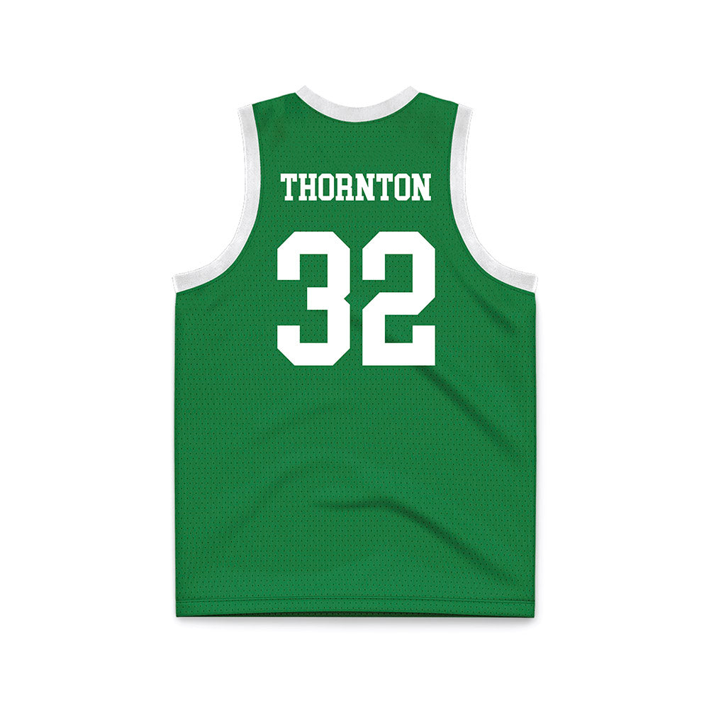 North Texas - NCAA Women's Basketball : Shelby Thornton - Green Basketball Jersey-1
