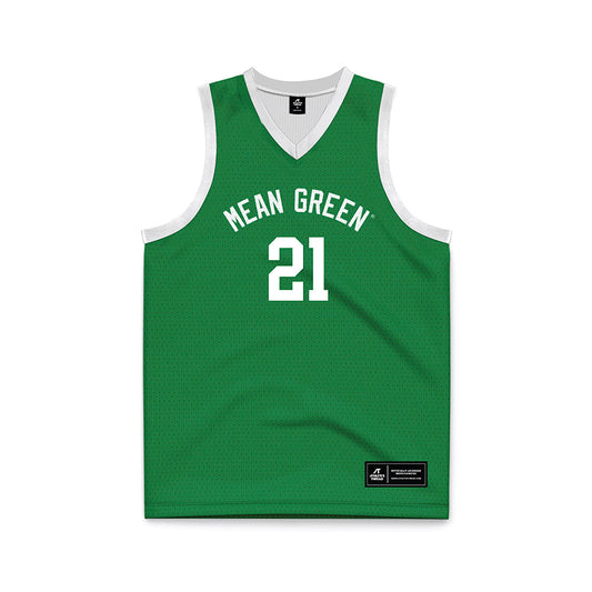 North Texas - NCAA Women's Basketball : Tionna Lidge - Green Basketball Jersey-0
