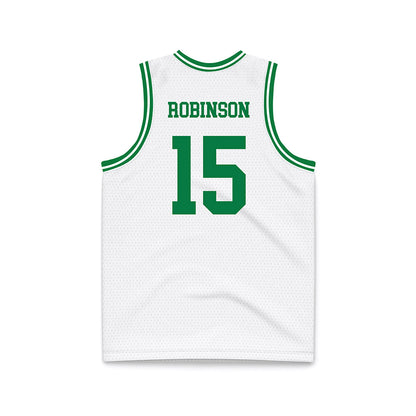 North Texas - NCAA Men's Basketball : Reece Robinson - White Basketball Jersey-1