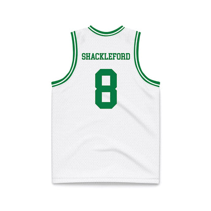 North Texas - NCAA Men's Basketball : Josiah Shackleford - White Basketball Jersey-1