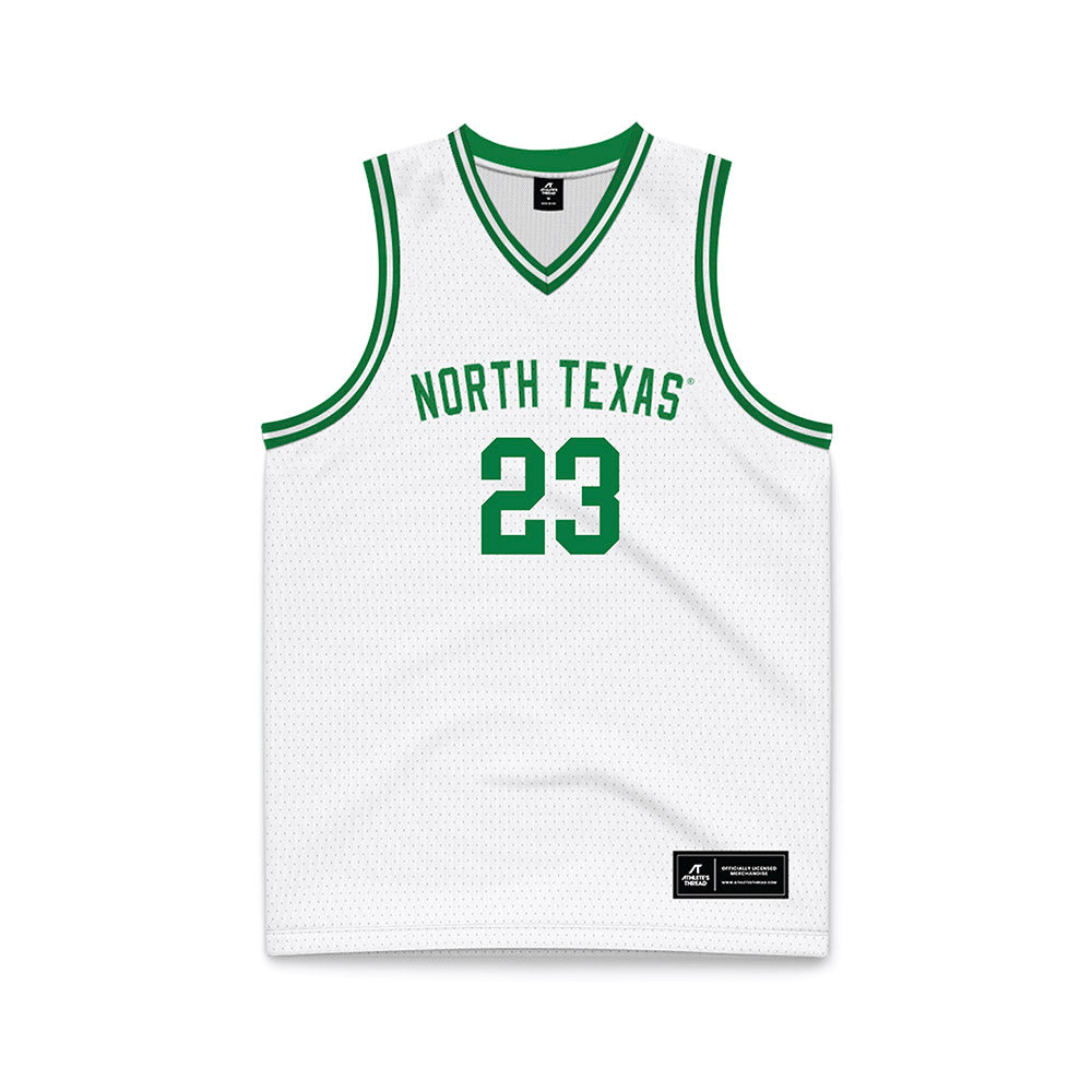 North Texas - NCAA Men's Basketball : Buddy Hammer Jr. - White Basketball Jersey-0
