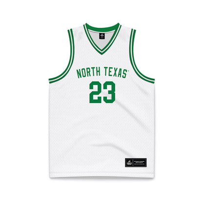 North Texas - NCAA Men's Basketball : Buddy Hammer Jr. - White Basketball Jersey-0