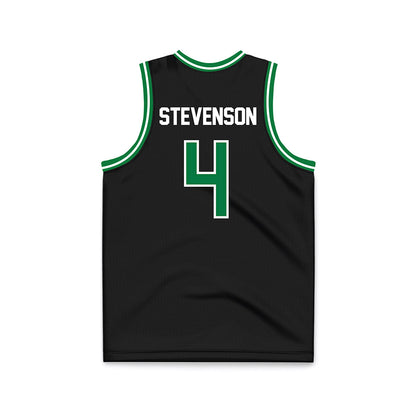 North Texas - NCAA Men's Basketball : JeShawn Stevenson - Black Basketball Jersey-1