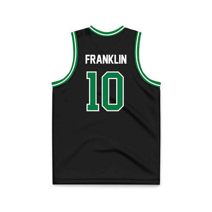 North Texas - NCAA Men's Basketball : Cole Franklin - Black Basketball Jersey-1