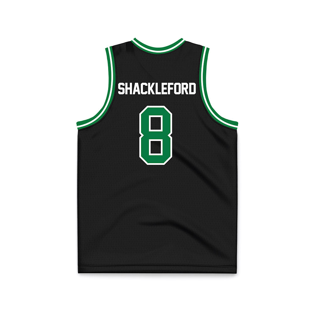 North Texas - NCAA Men's Basketball : Josiah Shackleford - Black Basketball Jersey-1
