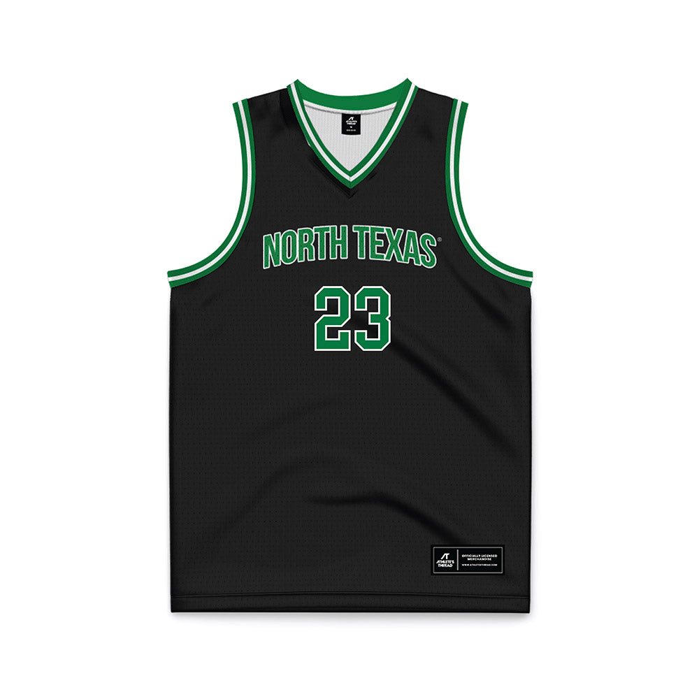 North Texas - NCAA Men's Basketball : Buddy Hammer Jr. - Black Basketball Jersey-0