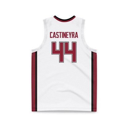 UMass - NCAA Men's Basketball : Rollie Castineyra - White Basketball Jersey-1