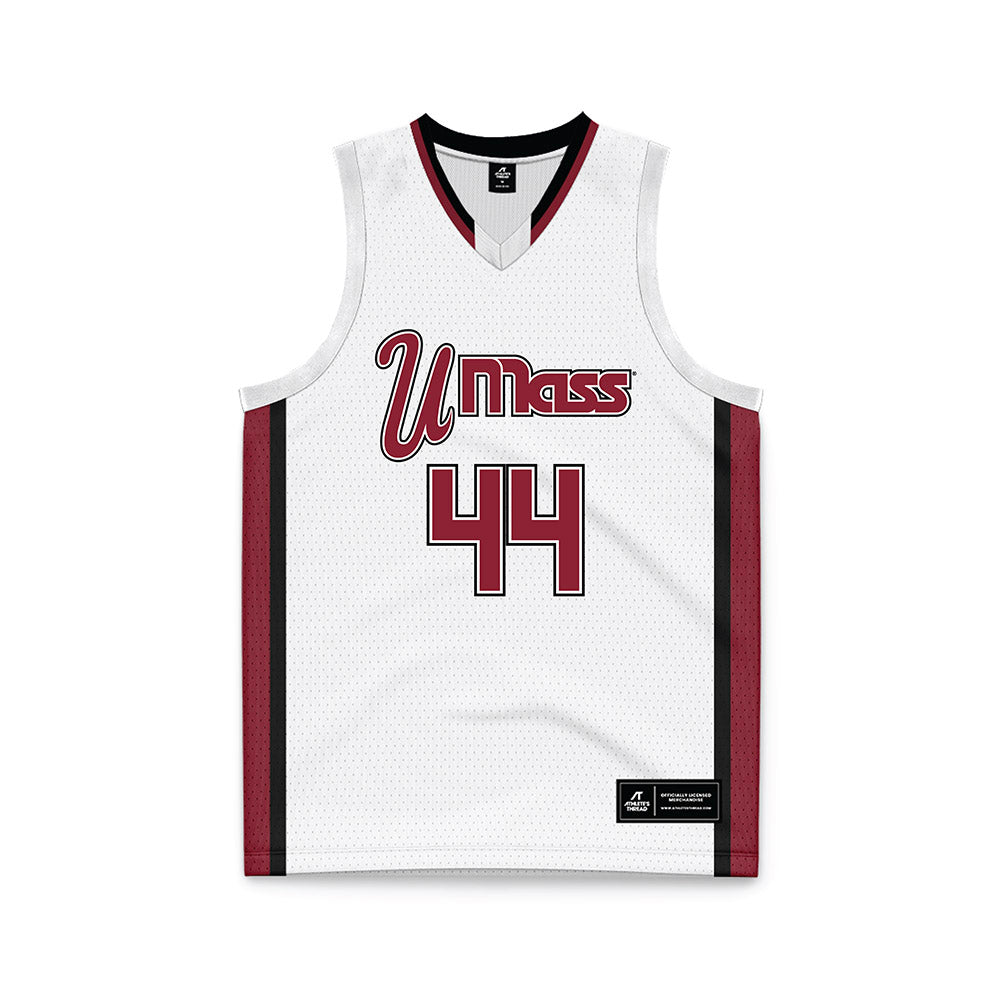 UMass - NCAA Men's Basketball : Rollie Castineyra - White Basketball Jersey-0