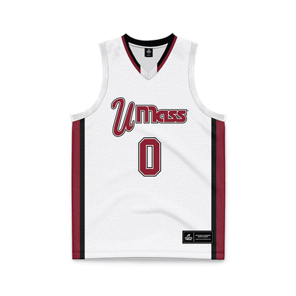 UMass - NCAA Men's Basketball : Danny Carbuccia - White Basketball Jersey-0