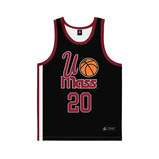 UMass - NCAA Women's Basketball : Tessa Gladieux - Black Basketball Jersey-0