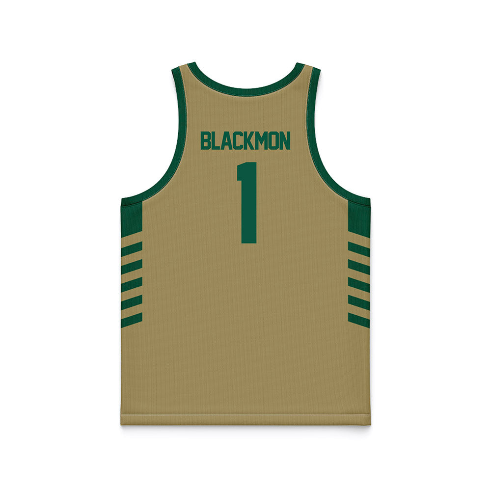UNC Charlotte - NCAA Men's Basketball : Kylan Blackmon - Gold Basketball Jersey-1