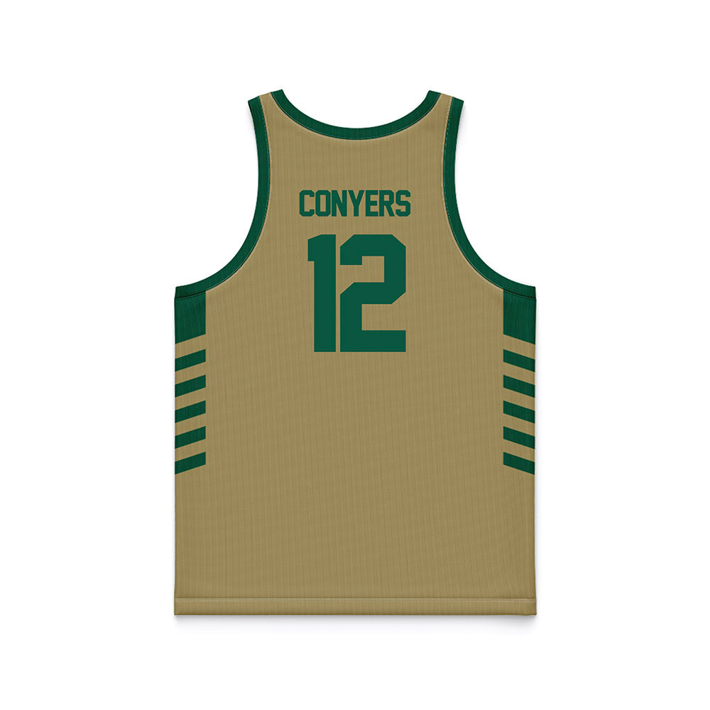 UNC Charlotte - NCAA Men's Basketball : Arden Conyers - Gold Basketball Jersey-1