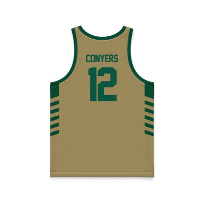 UNC Charlotte - NCAA Men's Basketball : Arden Conyers - Gold Basketball Jersey-1