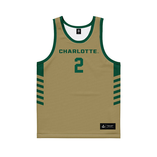UNC Charlotte - NCAA Men's Basketball : Dezayne Mingo - Gold Basketball Jersey-0
