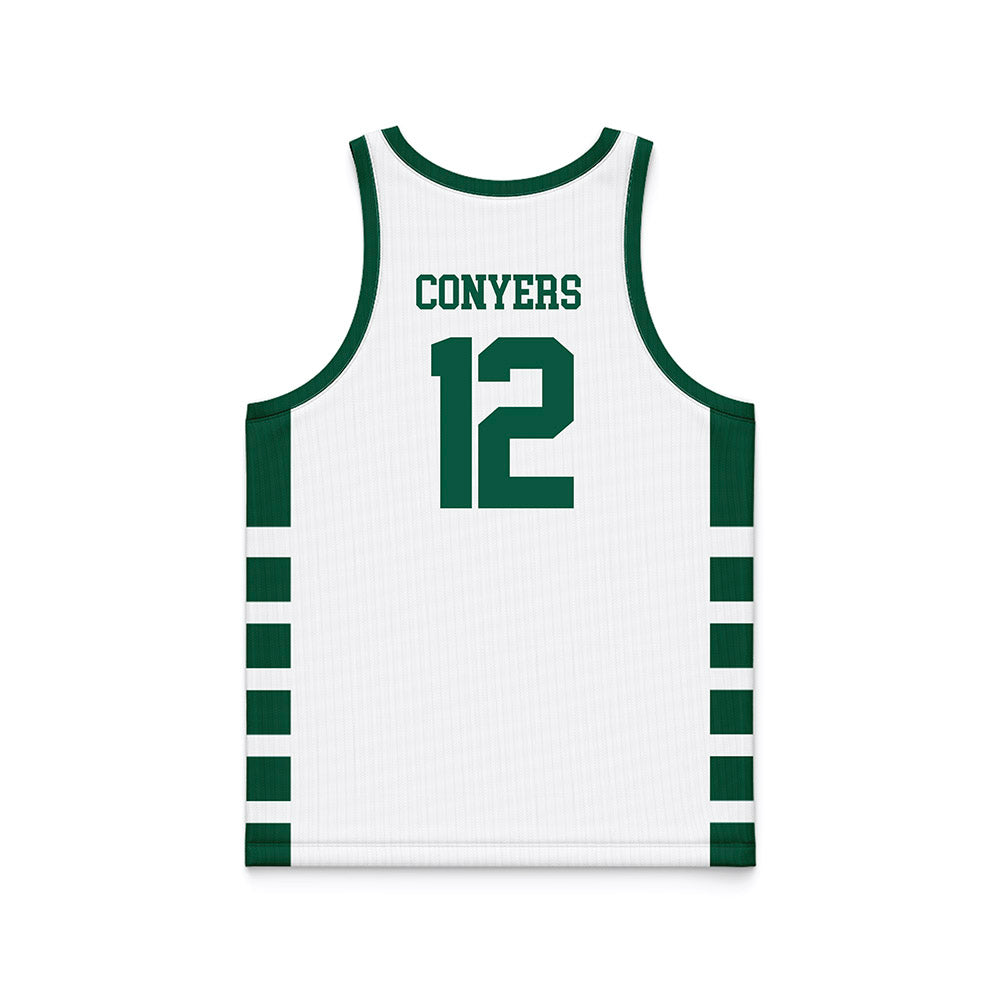 UNC Charlotte - NCAA Men's Basketball : Arden Conyers - White Basketball Jersey-1