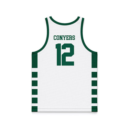 UNC Charlotte - NCAA Men's Basketball : Arden Conyers - White Basketball Jersey-1