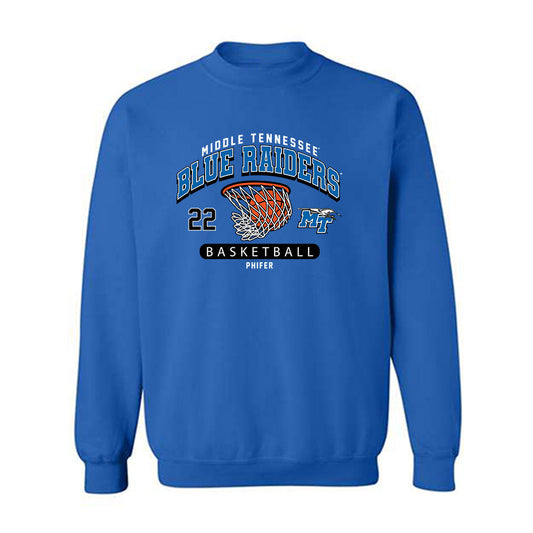 MTSU - NCAA Women's Basketball : Macie Phifer - Fashion Shersey Crewneck Sweatshirt-0