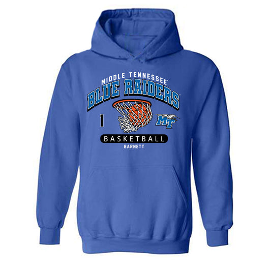 MTSU - NCAA Men's Basketball : Quinn Barnett - Fashion Shersey Hooded Sweatshirt-0