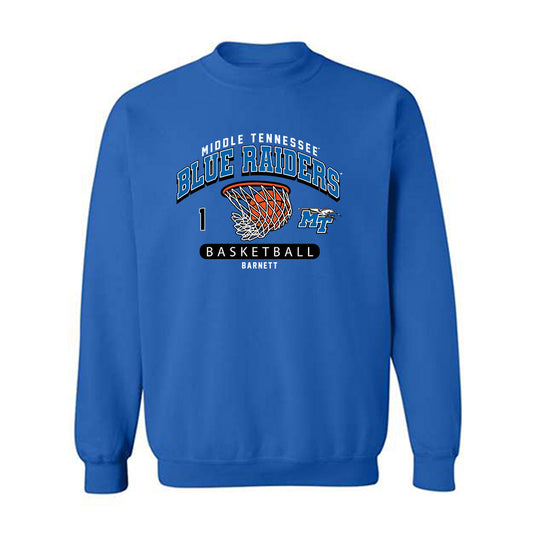 MTSU - NCAA Men's Basketball : Quinn Barnett - Fashion Shersey Crewneck Sweatshirt-0