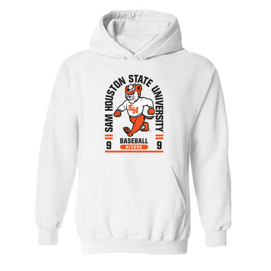 SHSU - NCAA Baseball : Hunter Alvord - Classic Fashion Shersey Hooded Sweatshirt-0