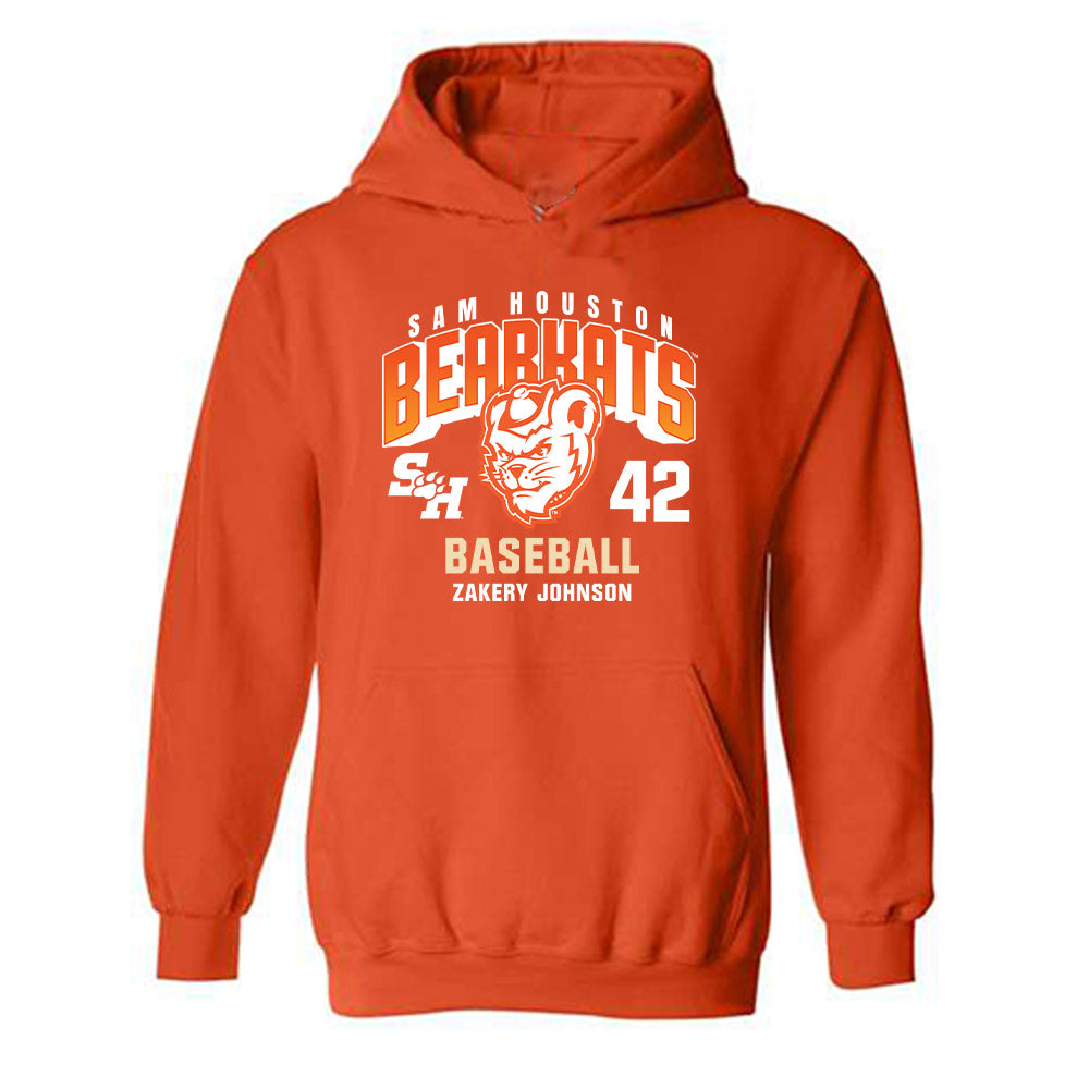 SHSU - NCAA Baseball : Zakery Johnson - Classic Fashion Shersey Hooded Sweatshirt-0