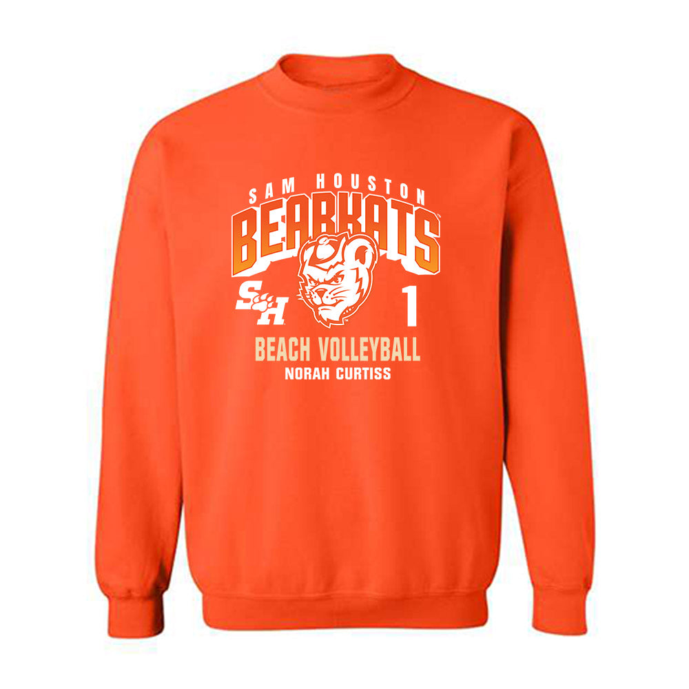 SHSU - NCAA Beach Volleyball : Norah Curtiss - Classic Fashion Shersey Crewneck Sweatshirt-0
