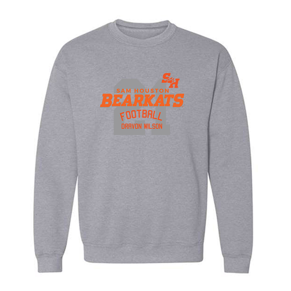 SHSU - NCAA Football : Dravon Wilson - Classic Fashion Shersey Crewneck Sweatshirt-0