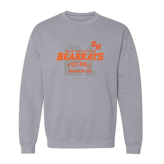 SHSU - NCAA Football : Dravon Wilson - Classic Fashion Shersey Crewneck Sweatshirt-0