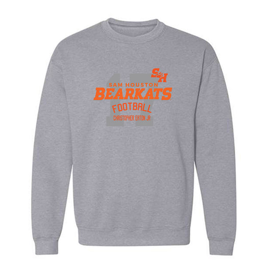 SHSU - NCAA Football : Christopher Eaton Jr. - Classic Fashion Shersey Crewneck Sweatshirt-0