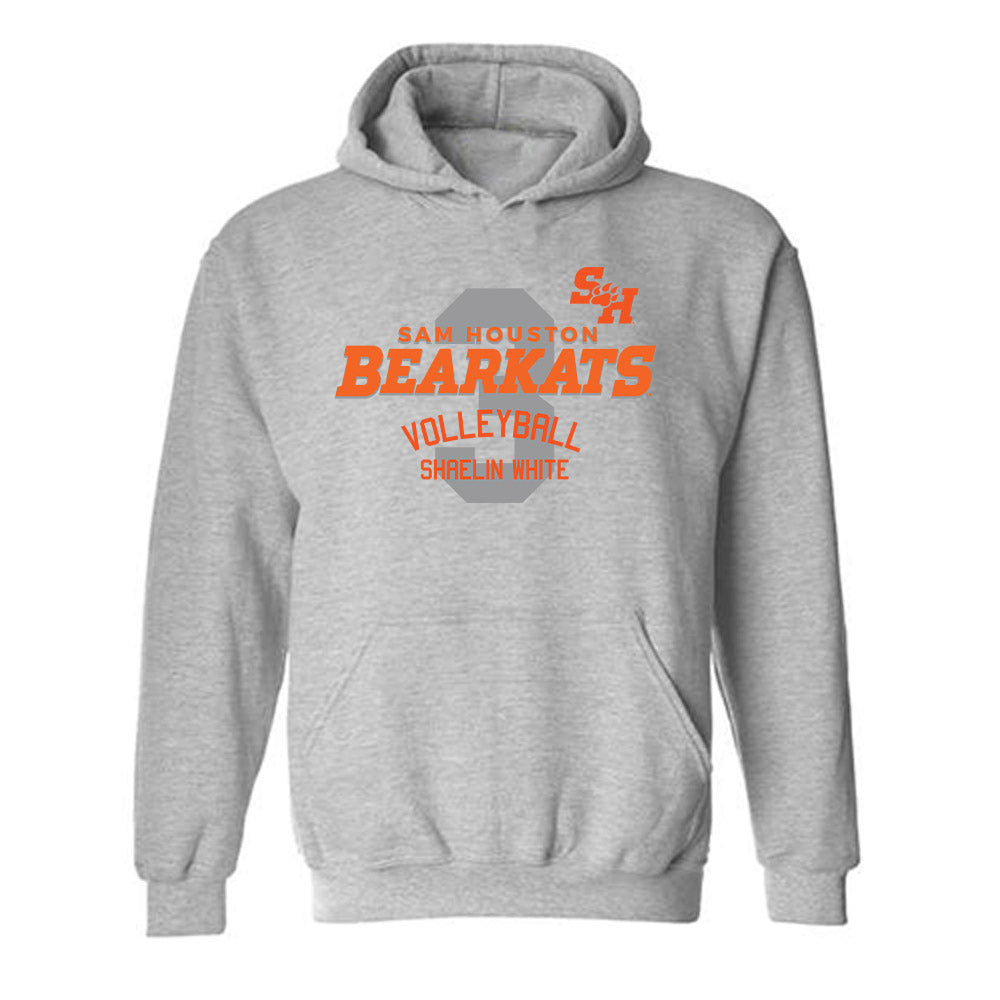 SHSU - NCAA Women's Volleyball : Shaelin White - Classic Fashion Shersey Hooded Sweatshirt-0