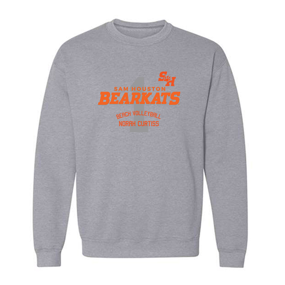 SHSU - NCAA Beach Volleyball : Norah Curtiss - Classic Fashion Shersey Crewneck Sweatshirt-0