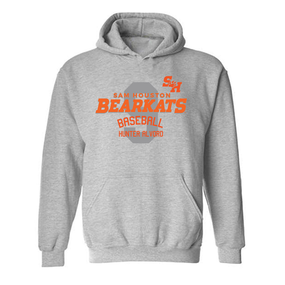 SHSU - NCAA Baseball : Hunter Alvord - Classic Fashion Shersey Hooded Sweatshirt-0