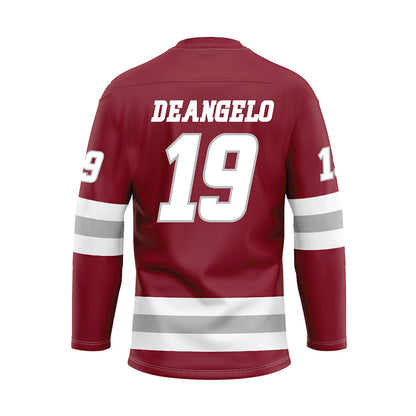 UMass - NCAA Men's Ice Hockey : Mikey DeAngelo - Maroon Hockey Jersey-1