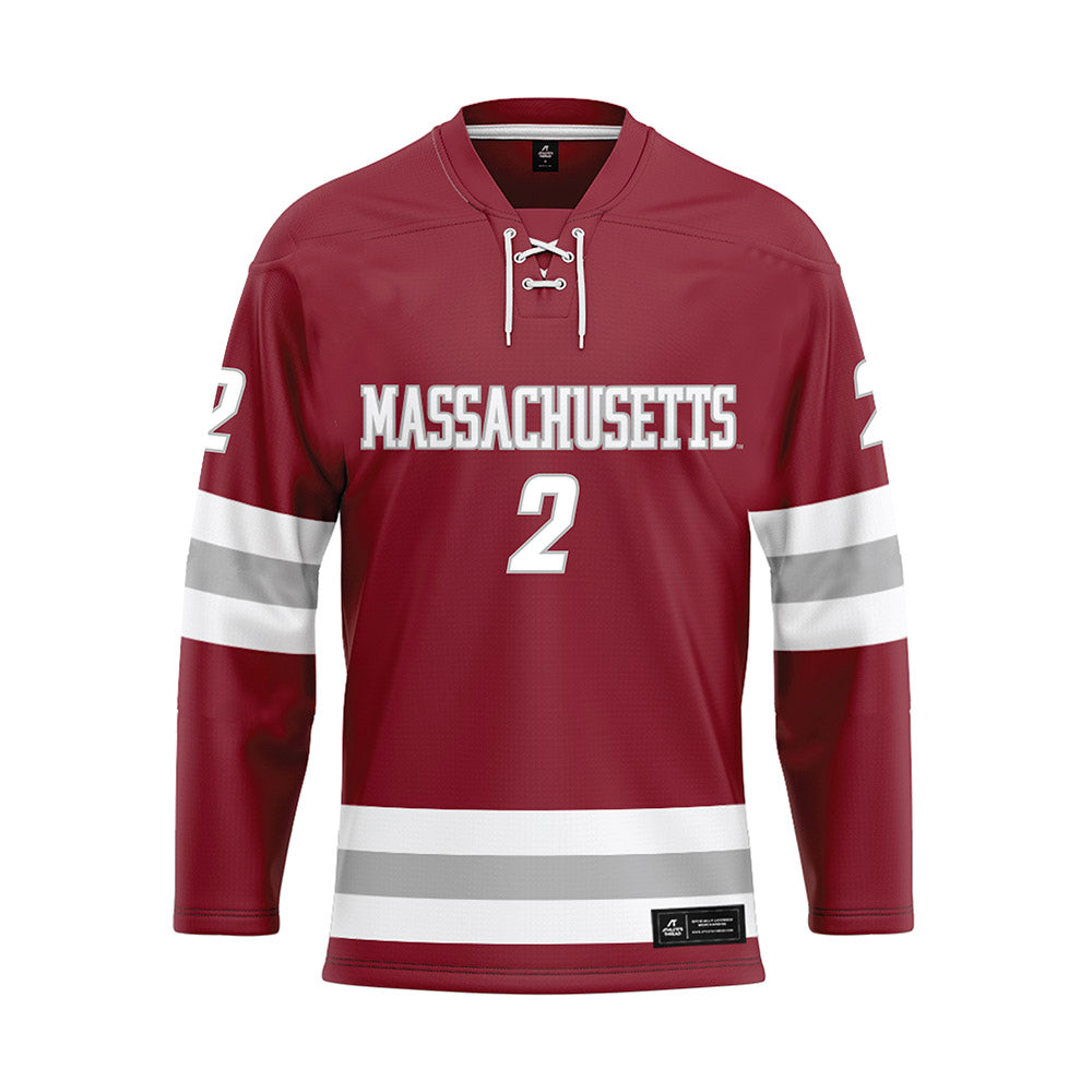 UMass - NCAA Men's Ice Hockey : Coleson Hanrahan - Maroon Hockey Jersey-0