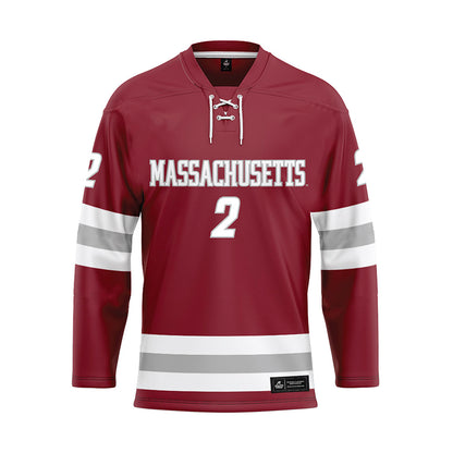 UMass - NCAA Men's Ice Hockey : Coleson Hanrahan - Maroon Hockey Jersey-0