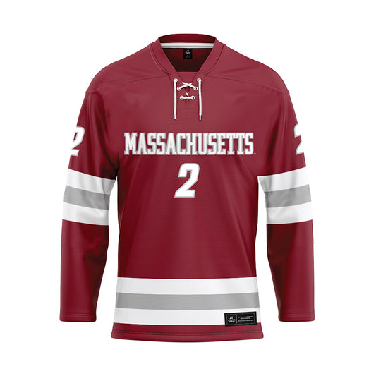 UMass - NCAA Men's Ice Hockey : Coleson Hanrahan - Maroon Hockey Jersey-0