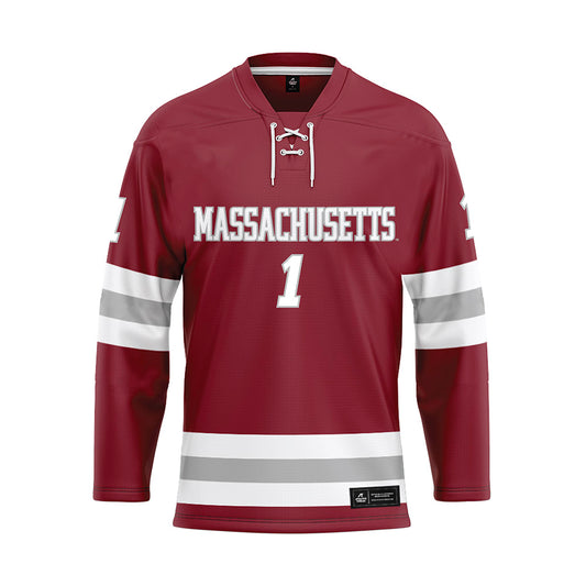 UMass - NCAA Men's Ice Hockey : Jackson Irving - Maroon Hockey Jersey-0