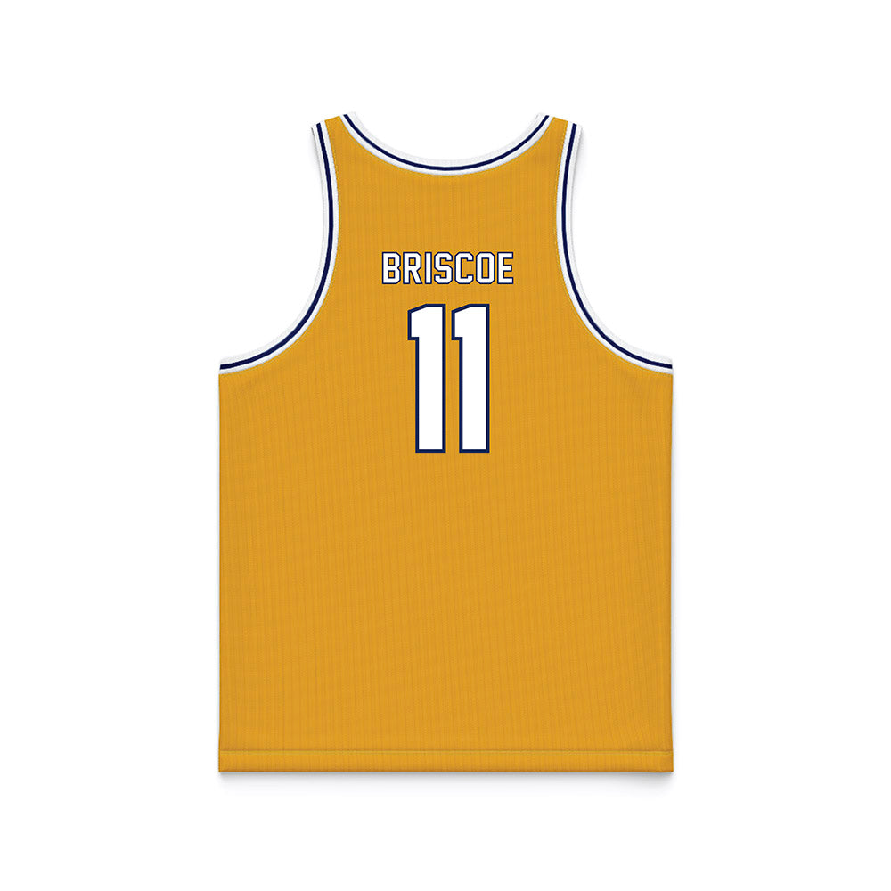 Kent State - NCAA Men's Basketball : Dezmon Briscoe - Gold Basketball Jersey-1