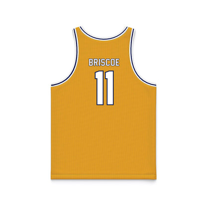 Kent State - NCAA Men's Basketball : Dezmon Briscoe - Gold Basketball Jersey-1