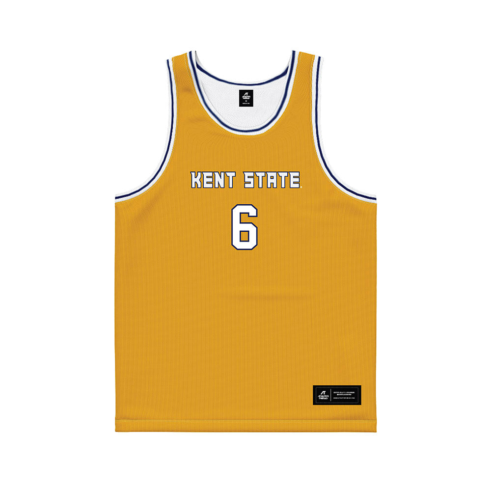 Kent State - NCAA Men's Basketball : Quinn Woidke - Gold Basketball Jersey-0