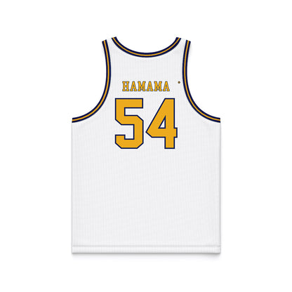Kent State - NCAA Men's Basketball : Omer Hamama - White Basketball Jersey-1