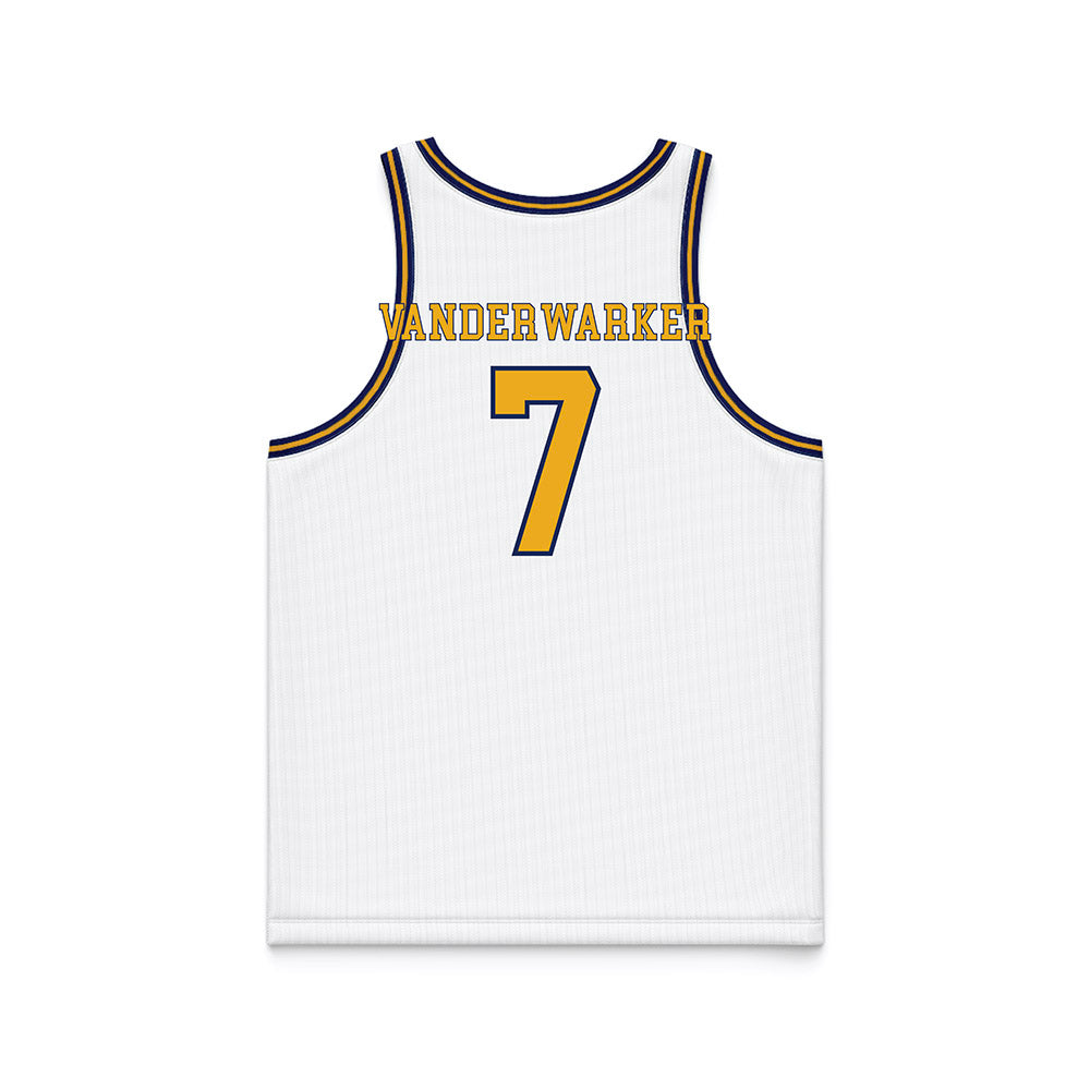 Kent State - NCAA Men's Basketball : Landon Vanderwarker - White Basketball Jersey-1
