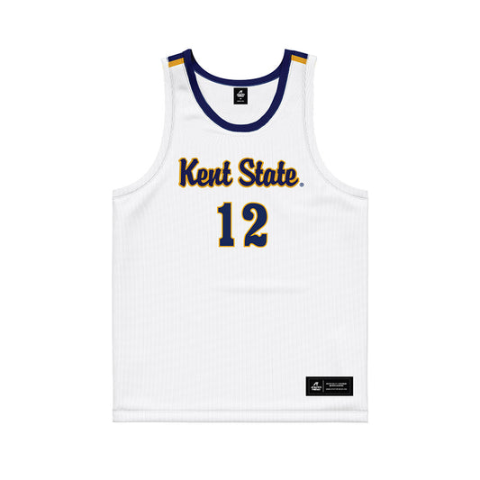 Kent State - NCAA Women's Basketball : Whitney Stafford - White Basketball Jersey-0